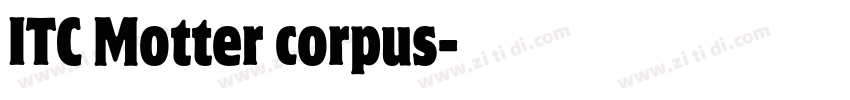 ITC Motter corpus字体转换
